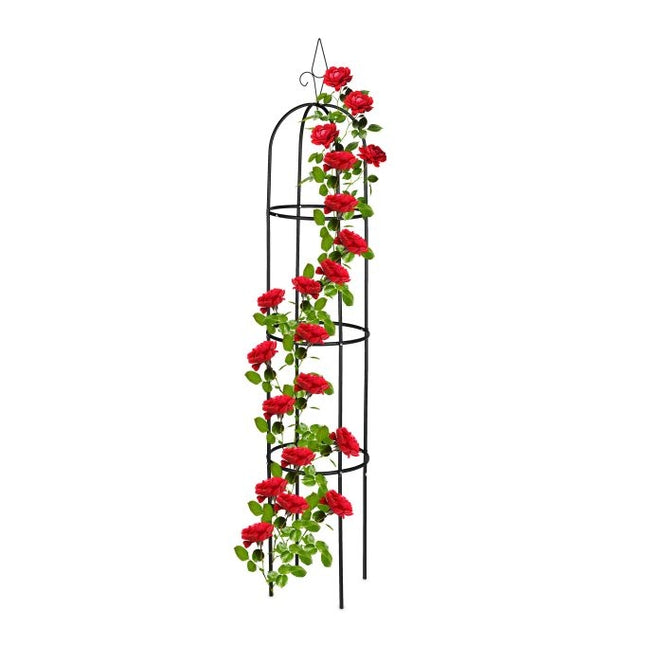 Tuinobelisk 200 cm Zwart