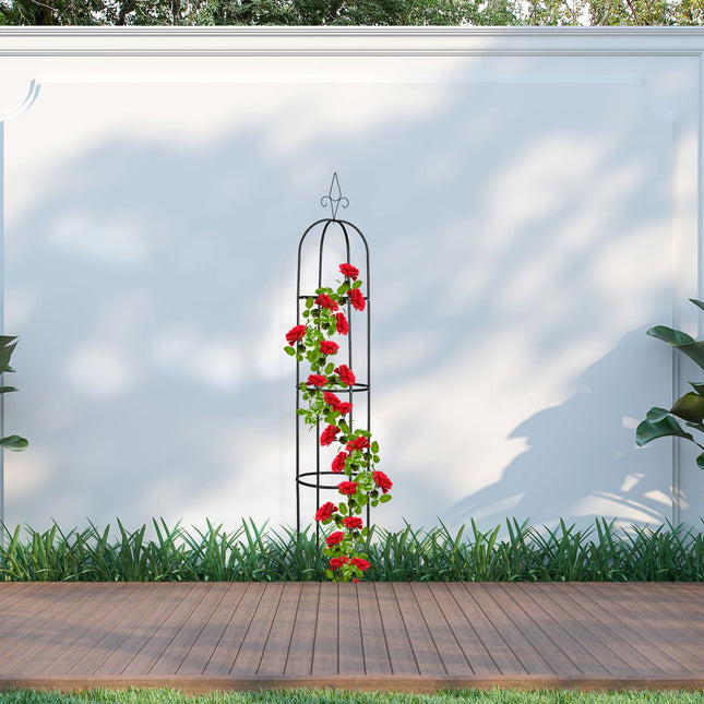 Tuinobelisk 200 cm Zwart
