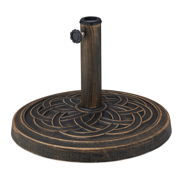 Garden Parasol Base, Fits Poles Ø34-48mm, Heavy Duty