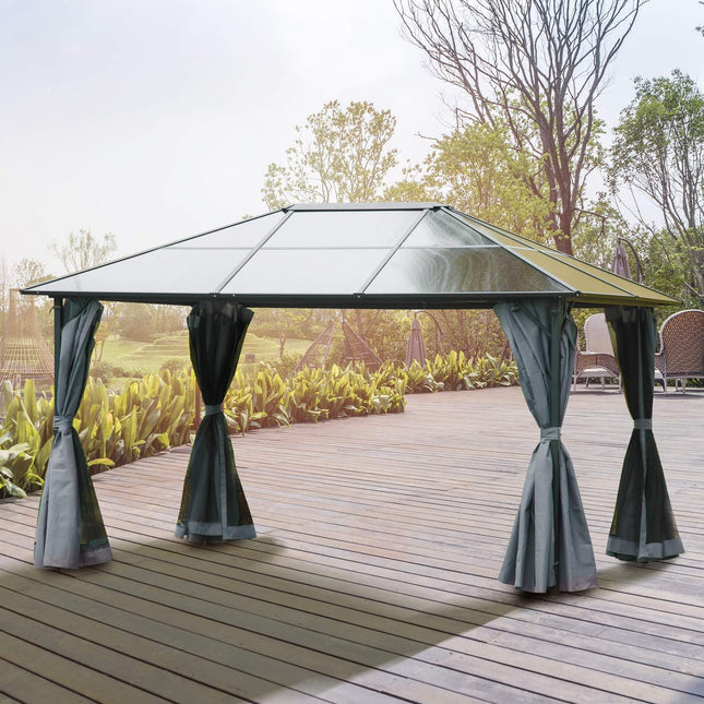3x3M dark gray garden pavilion tent, aluminum roof