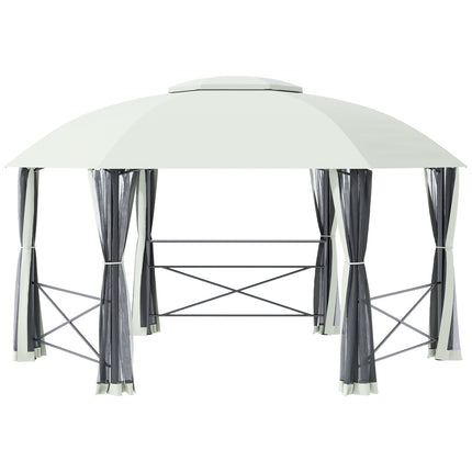 Weatherproof 4x5M garden pavilion tent, steel & polyester