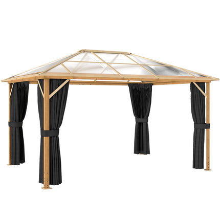 Garden Pavilion 4x3m, Polycarbonate Roof, Aluminum Frame