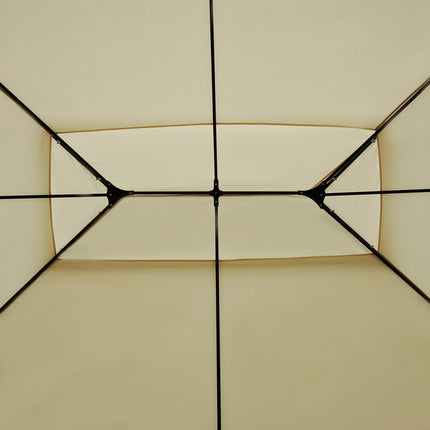 Garden pavilion Double roof 3x4m Beige for outdoor events