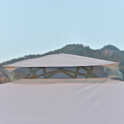 Weatherproof outdoor garden pavilion tent, 3x3x2.6m, light grey