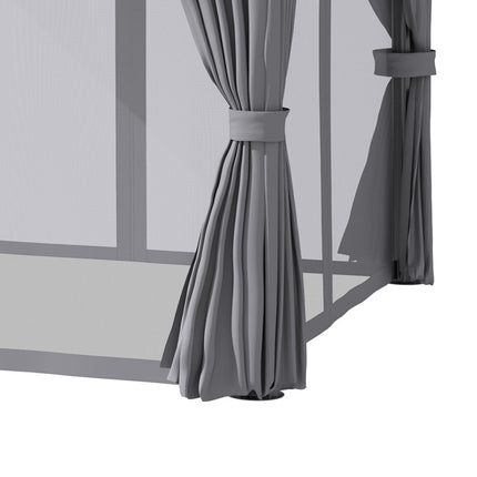 3x3m Garden Tent With Double Roof & Mosquito Net