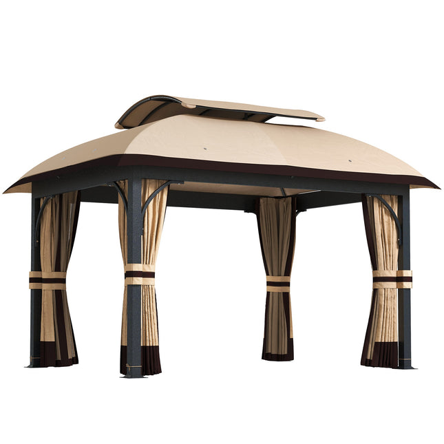 Tuinpaviljoen met dubbel dak, UV-bescherming, 13 m²