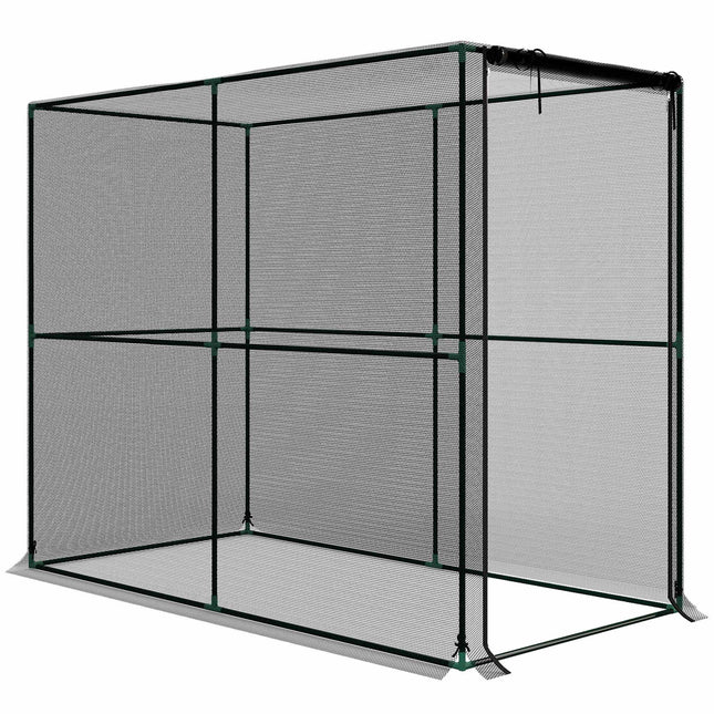 Tuinplantenbeschermingskooi, zwart, 200x100x160 cm