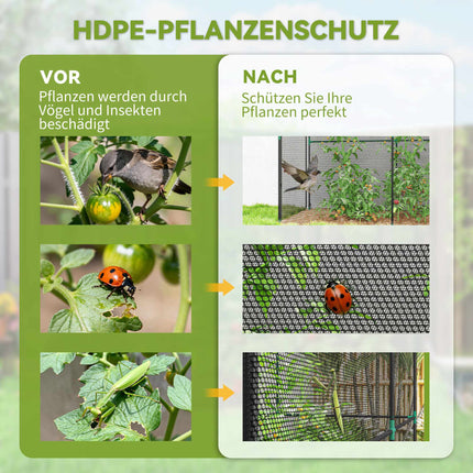 Garden Plant Protection Cage, Black, 200x100x160 cm