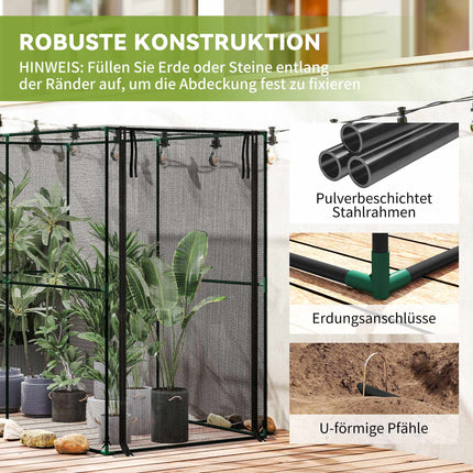 Garden Plant Protection Cage, Black, 200x100x160 cm