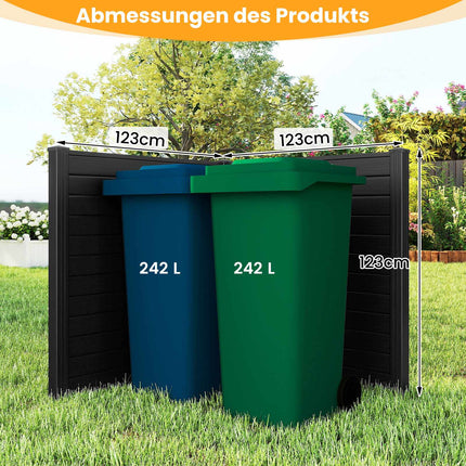 Garden Privacy Fence Panels, 123x123 cm, Black, PVC