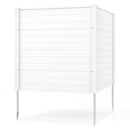 Garden Privacy Fence Panels, 123x123 cm, White, PVC