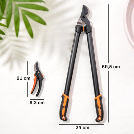 Garden Pruning Shears Set, 2-Piece, Rust-Resistant Blades