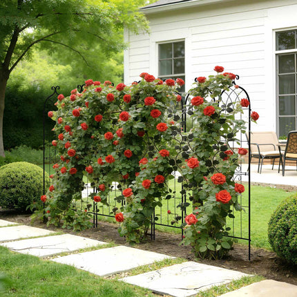 Garden Rose Trellis 4-Pack, 60 x 15 in Powder-Coated