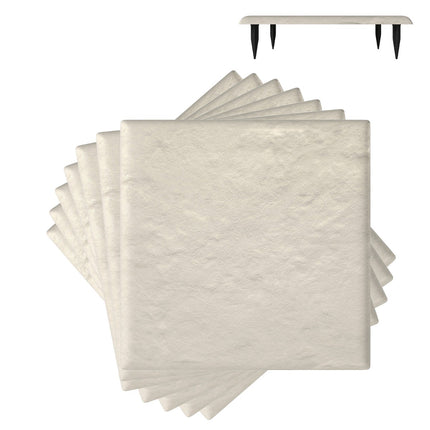 Garden Stepping Stones Set, 8 Pieces, 39.5 cm, Beige