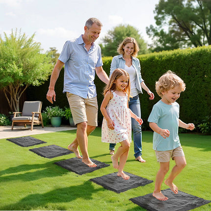 Garden Stepping Stones With Stakes, 16-Pack 39.5 cm, Gray