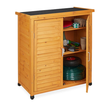 Garden Storage Cabinet with Roofing Felt, Weather-Resistant