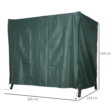 Waterproof garden swing, sun protection, 205x124x164 Cm