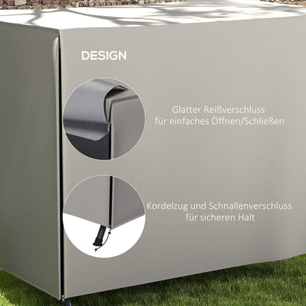 Waterproof garden swing, sun protection, grey, 205x124x164 Cm