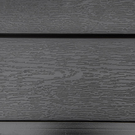 Compact outdoor dining table for 4 - Black aluminum 80x80x74 cm