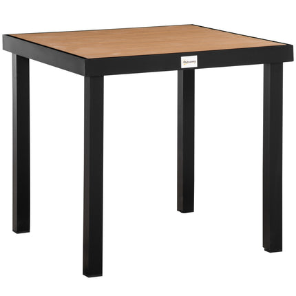 Outdoor dining table for 4, aluminum & easy-care plastic