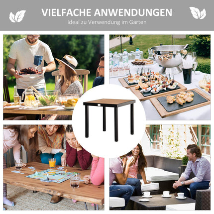Outdoor dining table for 4, aluminum & easy-care plastic