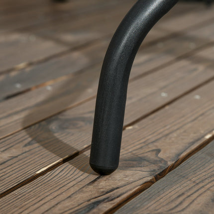 Square metal garden table, 76x76 cm, weatherproof, black