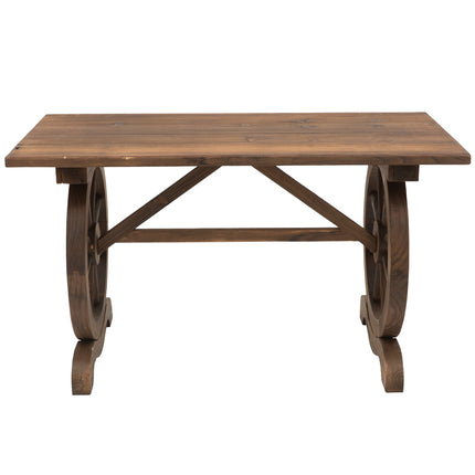 Garden table, solid wood, weatherproof, 113x60x65 cm