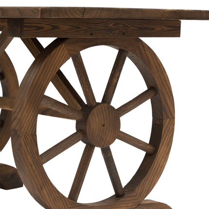 Garden table, solid wood, weatherproof, 113x60x65 cm