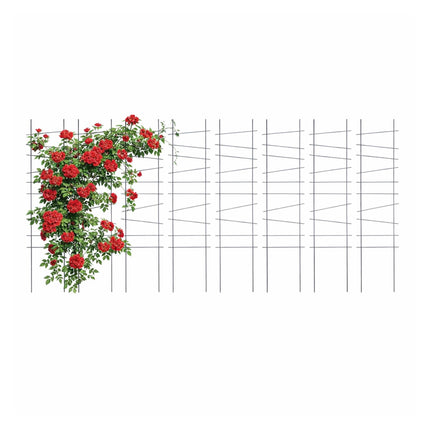 Garden Trellis Set, 8 Metal Supports for Climbing Plants