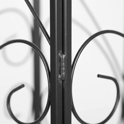 Garden Trellis Set of 2, Metal Hinged Climbing Support