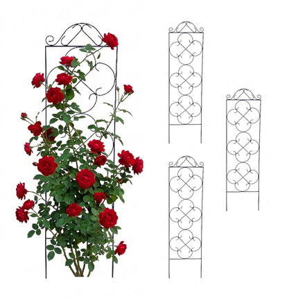 Garden Trellis Set of 4, Metal Climbing Plant Support
