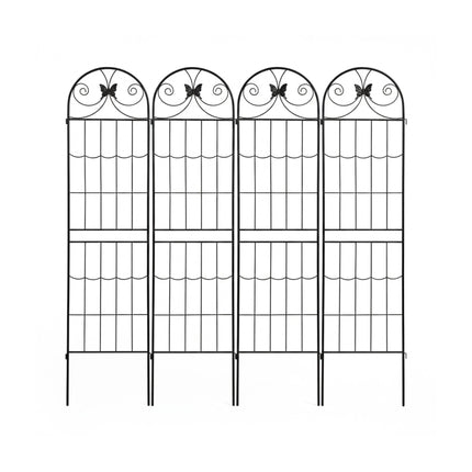 Garden Trellis Set of 4, Powder-Coated Metal Climber