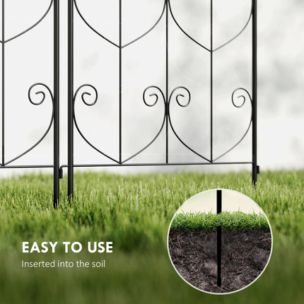 Garden Trellis with Bird Design, Metal, 50x150 cm, 2-Pack