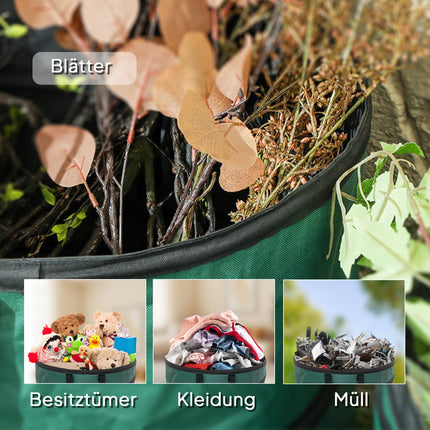 Waterproof 160L garden waste bags with zipper and handle