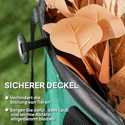 Waterproof 160L garden waste bags with zipper and handle