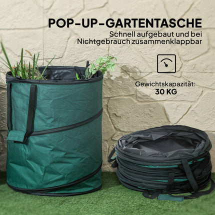 Waterproof 160L garden waste bags with zipper and handle