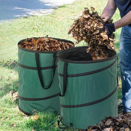 Waterproof 160L garden waste bags with zipper and handle