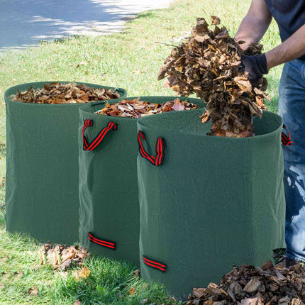 Waterproof stand-alone garden waste bags, 3-pack 272L