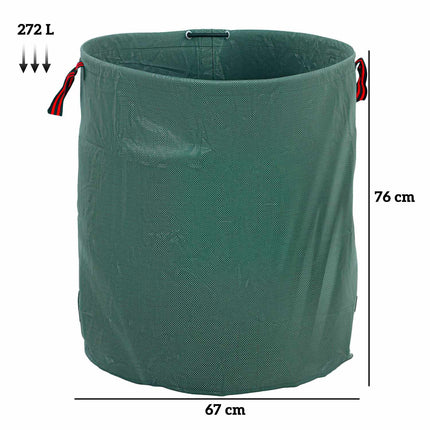 Waterproof stand-alone garden waste bags, 3-pack 272L