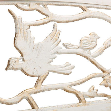 Garden bench in bird design