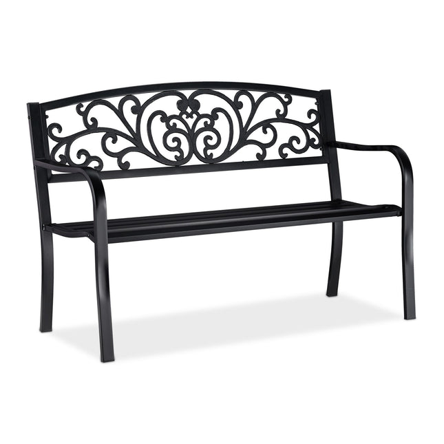 Garden bench metal ornament