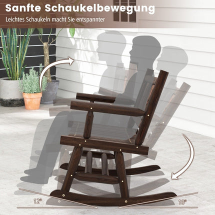 Garden bench weatherproof rocking bench with backrest bench can hold up to 320 kg