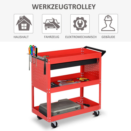 Red garden bench, 60 kg capacity, weatherproof and stable