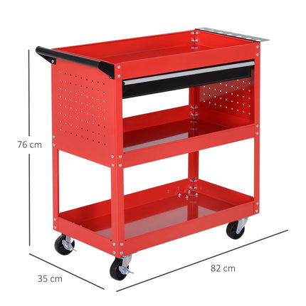 Red garden bench, 60 kg capacity, weatherproof and stable
