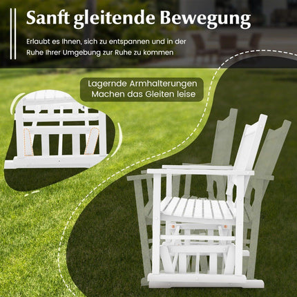 Garden bench with gentle gliding movement. Weatherproof swing bench can hold up to 225 kg