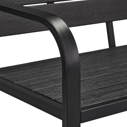 Garden bench with seat cover