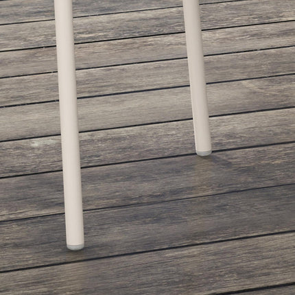Stackable garden chairs, set of 4 - gray, supports 120 kg
