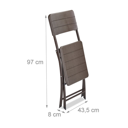 Garden chairs, set of 2 Wooden Optics