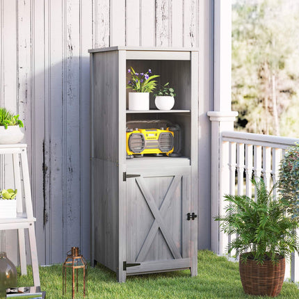Weatherproof Garden Cabinet, Lockable, 60x60x160cm