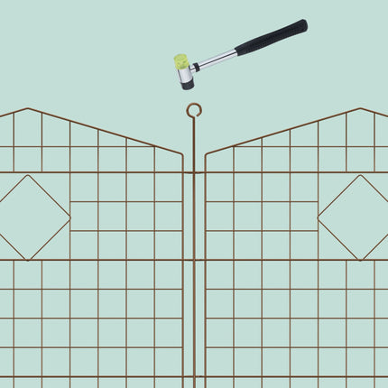 Garden fence with arches, 5 parts